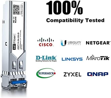 2 Csomag 1.25 Gb Singlemode Modul 20m OS2 LC LC Optikai Kábel, 1000BASE-LX/LH Kompatibilis a Cisco GLC-LH-SMD, Meraki,