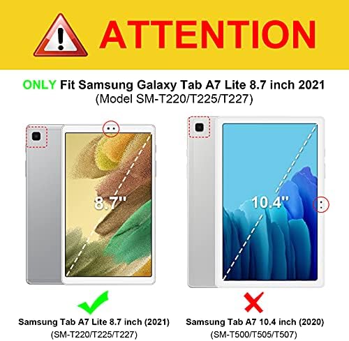 Fintie Folio tok Samsung Galaxy Tab A7 Lite 8.7 Hüvelyk 2021 Modell (SM-T220/T225/T227), Slim Fit Prémium Vegán Bőr