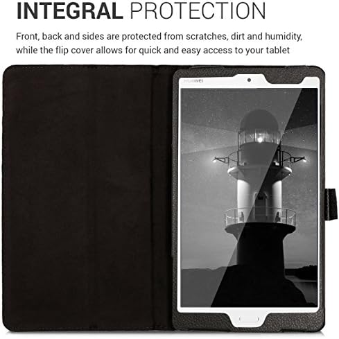 kwmobile Esetben Kompatibilis a Huawei MediaPad M3 8.4 - Vékony PU Bőr Tabletta Fedezi a Szolgáltatás - Fekete