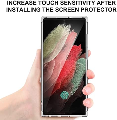 AMAL [2 1] Protector Célja a Samsung Galaxy S22 Ultra Esetben Egyértelmű a 9H Edzett Üveg kijelző Védő fólia, Ütésálló