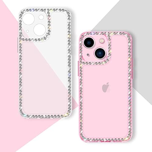VAOXTY Kompatibilis az iPhone 14 Esetben Egyértelmű Bling Gyémánt Strasszos Aranyos, a Lányok, a Nők Lányos Esetben