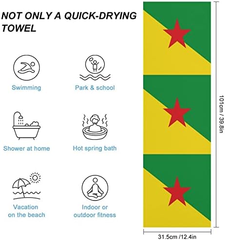 Francia Guyana Zászló Gyors Száraz Törölközőt Törülköző Erősen Nedvszívó Arc Ruha Arcát Törülközőt Fürdőszoba Spa Hotel
