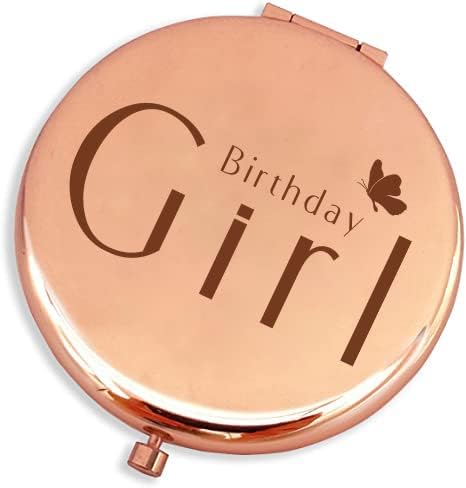 A lány Születésnapi Ajándék,Szülinapi Ajándék,Lányom Ajándékok-Szülinapos - Smink Tükör Rose Gold,Születésnap Újdonság