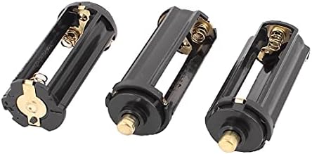 Új Lon0167 3 Db Fekete Műanyag Henger 3 x AAA 1,5 V-os Akkumulátor Adapter Birtokos Esetben Coverter(3 Stück schwarzer