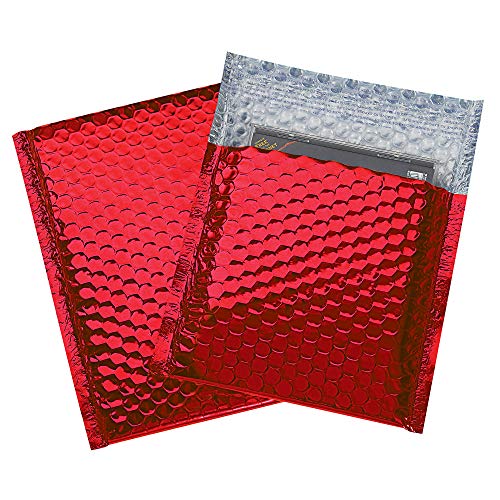 Top Pack szállítási Glamour Buborék Leveleket, 7 x 6 3/4, Piros, (Csomag 72)