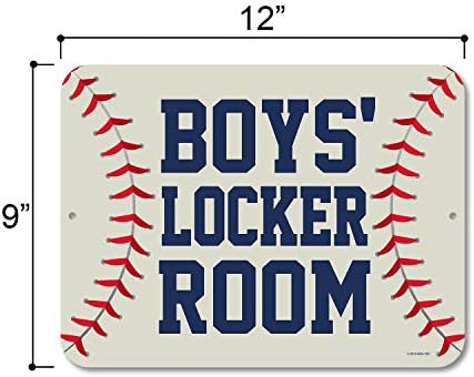 Mézharmat Ajándék Baseball Dekoráció, Fiú Öltözőben 9 inch 12 inch, Fém, Alumínium Újdonság Jelei, Made in USA