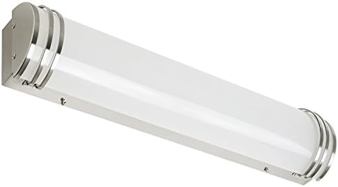 Sunlite 49088-SU LED 48 Fél-Henger Fürdőszoba Hiúság világítótestet, 35 Watt, (300W Egyenértékű) 2500 Lumen, matt Nikkel