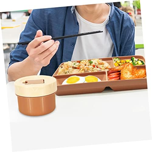 Angoily Japán Stílusú Hőszigetelt Leves Csésze Szendvics Élelmiszer-Tartály Lombik levesestálak szemhéjakkal Szigetelt