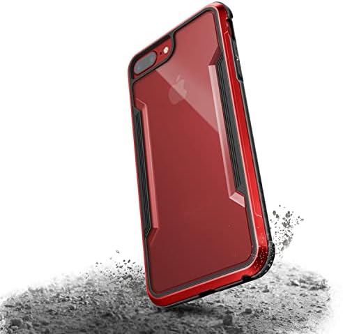 Raptic Pajzs Vörös Esetben Kompatibilis iPhone-8 Plus, 7 Plus, 6 Plus | Sokk-Elnyelő Védelem | Tartós Alumínium Keret