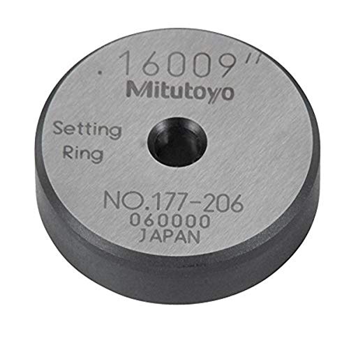 Mitutoyo 177-206 Beállítás Gyűrű, 0.16 Méret, 0.28 Szélesség, 0.98 Külső Átmérő, +/- 0.00004 Pontosság