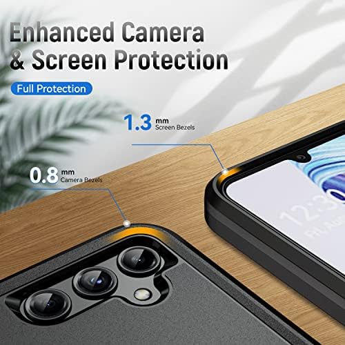 Teayoha 4-in-1 Samsung Galaxy A14-es 5G az Esetben, [2 Csomag Edzett Üveg kijelző Védő fólia + Edzett Kamera Lencséjét