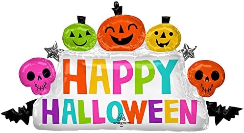 Anagramma Színes & Hátborzongató Halloween Sátor Mylar Fél Fólia Léggömb 39, Többszínű