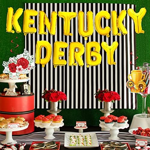 KENTUCKY DERBY Kentucky Derby-Nap Lufi, Banner,18 Arany Lóverseny Lufi Derby-Nap Fél Bannerek Fesztivál Ünnepi Parti