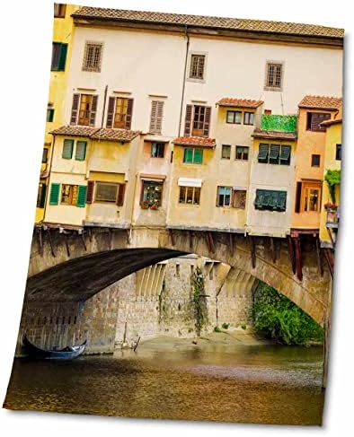 3dRose Bolt ablakok, redőnyök, Ponte Vecchio, Firenze, Toszkána, Olaszország - Törölköző (twl-277636-3)