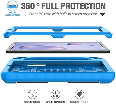 AVAWO Samsung Galaxy Tab EGY 8.4 SM-T307 (2020) Gyerekek Esetében - Beépített képernyővédő fólia - ütésálló Könnyű Kabrió