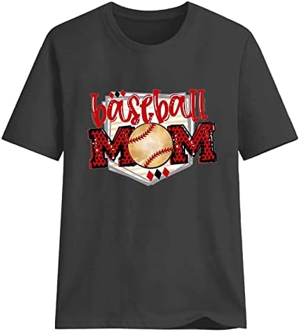 Baseball Anya Pólók Női 2023 Nyári Felsők Rendszeres Fit Crew Neck Póló Női ruházat Vicces Levelet Grafikus Pólók, Blúzok