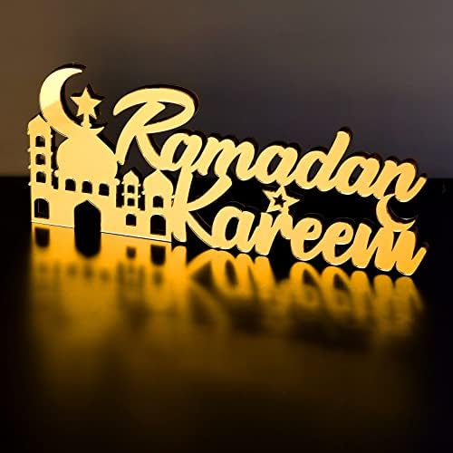 Iszlám Asztali Dekorok Ramadan Mubarak Jel Ramadan Kareem Jel Eid Dekoráció lakberendezés Iszlám Ramadan Ajándékokat