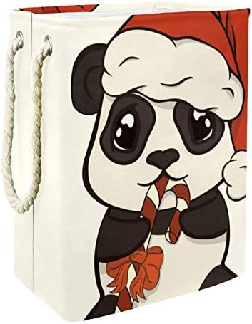 Inhomer Szennyesben Télapó Sapka Panda Eszik Édességet Összecsukható Szennyes Kosarat Cég Mosás Bin ruhatároló Szervezet