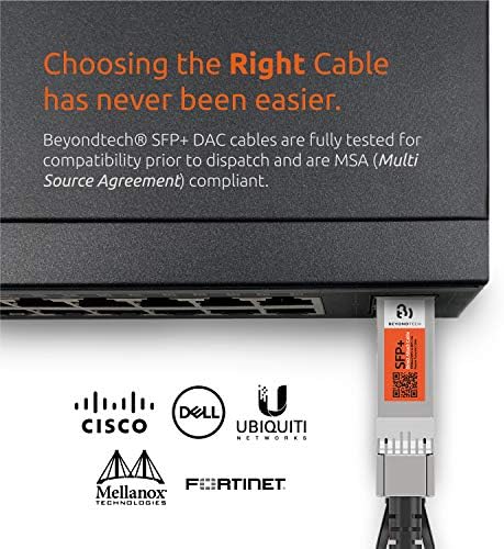 10G SFP+ Közvetlen Csatlakoztassa a Kábel - 30 AWG Twinax LSZH / 1 Méter (1m / 3.3 ft) - Beyondtech 10Gb Gigabit Ethernet
