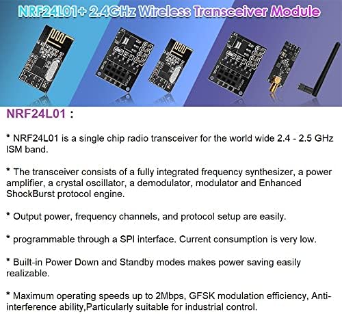 Aideepen 10DB NRF24L01+ 2,4 GHz-es Adó-vevő Modul R-F Adó Modul+3PCS NRF24L01+PA+LNA Modul