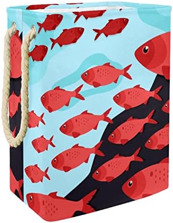Szennyesben Víz alatti Piros Hal Összecsukható Szennyes Kosarat Cég Mosás Bin ruhatároló Szervezet Fürdőszoba, Hálószoba,